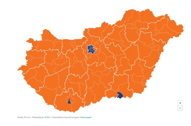 Harta care arată amploarea victoriei lui Viktor Orban în alegerile din Ungaria