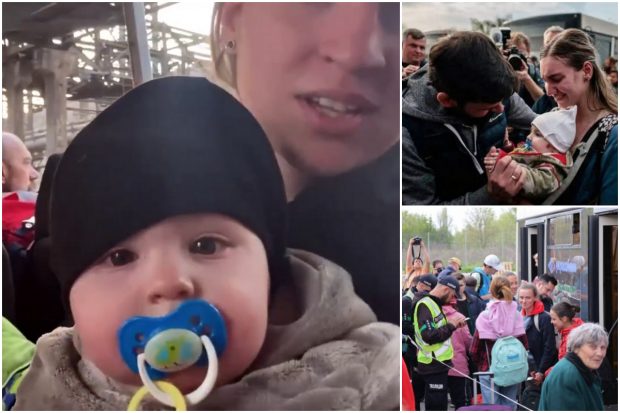 O mamă și bebelușul ei, evacuați după două luni de infern la Azovstal: „Am călcat iarba, am mirosit florile, ne-a alintat soarele”