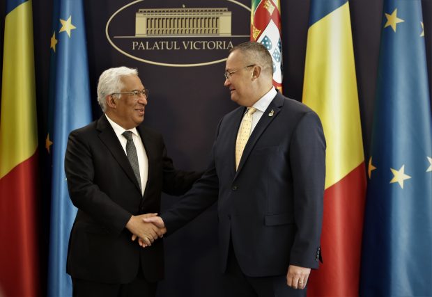 Premierul Portugaliei, vizită de lucru în România. Antonio Costa a fost primit de premierul Ciucă la Palatul Victoria