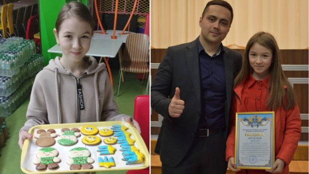 Nastia, fetița de 12 ani care ornează turtă dulce pentru soldații ucraineni: „I-am trimis o inimioară și președintelui Zelenski”
