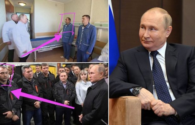 Suspiciuni că Vladimir Putin își înscenează întâlnirile cu publicul. Aceleași persoane, fotografiate în diferite roluri, la mai multe „evenimente”