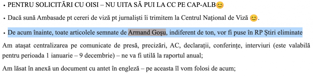 Ce aflăm dintr-o gafă a biroului de presă al MAE: Externele trec toate articolele istoricului Armand Goșu la „știri eliminate”