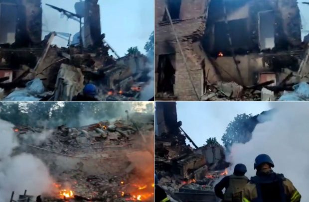 VIDEO. N-a mai rămas nimic din școala bombardată de ruși la Bilohorivka. Cei 60 de oameni prinși sub dărâmături „sunt probabil morți”, spun oficialii ucraineni