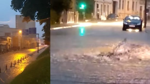 Craiova, inundată după furtună. Primăria a închis mai multe pasaje