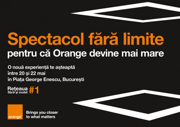 Spectacol fără limite marca Orange România: 3 zile de experiențe inedite în rețeaua #1, în Piața George Enescu din București