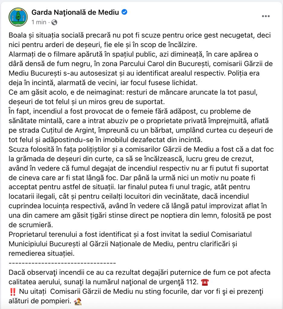 Oamenii vulnerabili au ajuns responsabili de poluarea aerului în București. Care sunt cauzele reale ale „arderilor ilegale de deșeuri”