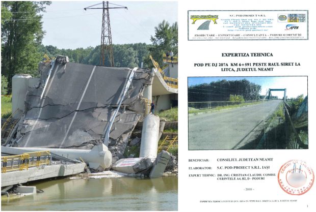 DOCUMENT. Publicăm expertiza tehnică a podului prăbușit de la Luțca, de care Consiliul Județean nu a ținut cont 