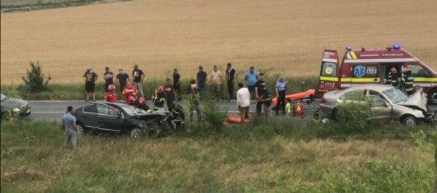Accident rutier cu șase victime, în Constanța. Trei copii răniți, dintre care unul în stare gravă