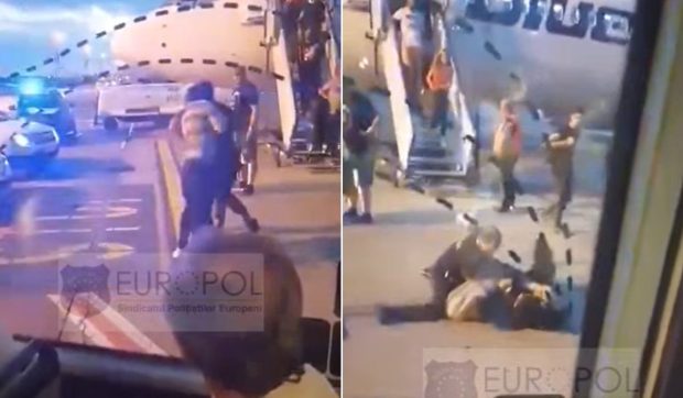 VIDEO | Incident violent la Aeroportul Otopeni. Pasager beat, pus la pământ de polițiști