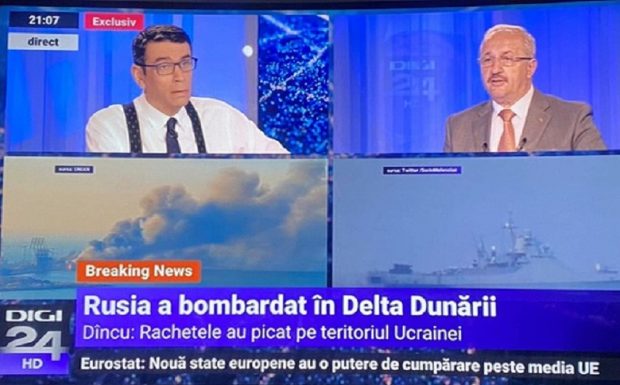 Digi 24 a titrat „Rusia a bombardat în Delta Dunării” și postul de televiziune a fost reclamat premierului Nicolae Ciucă
