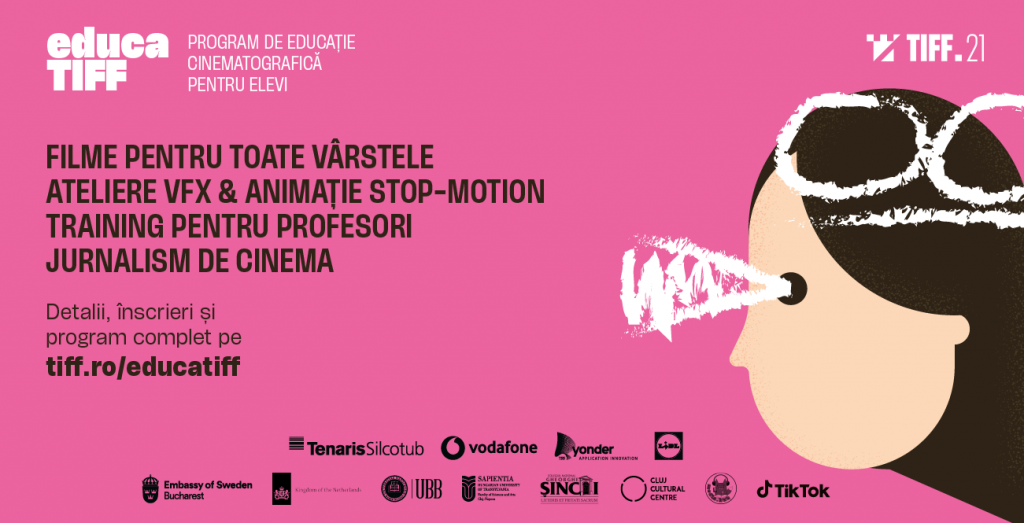 TIFF lansează opționalul de educație cinematografică pentru elevi. Colegiul Național Gheorghe Șincai din Cluj-Napoca devine Școala Pilot