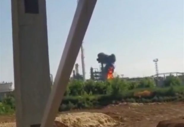 Incendiu la o rafinărie din Rusia în urma unei lovituri cu drone