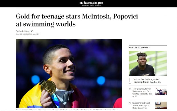 „Popovici show”. Ce scrie presa internațională după victoria istorică a românului de 17 ani
