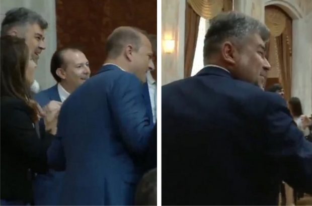 VIDEO. Florin Cîțu și Marcel Ciolacu s-au prins în horă în Parlamentul de la Chișinău