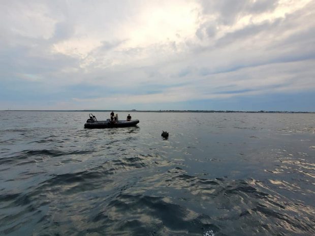 Imagini de la detonarea minei găsite în Marea Neagră, la câțiva kilometri de Eforie