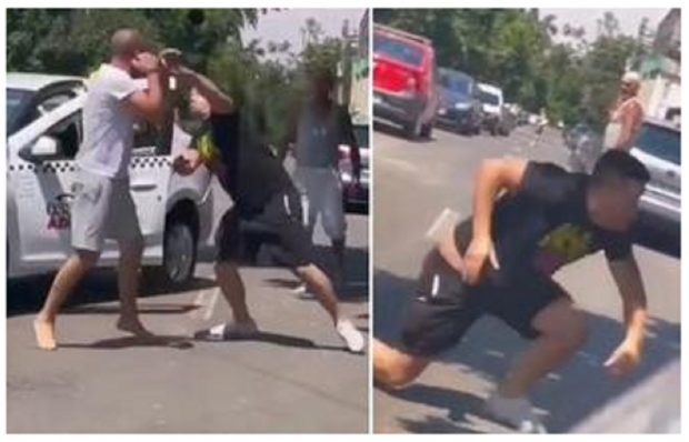 VIDEO | Un taximetrist s-a luat la pumni pe stradă cu un alt șofer, la Galați: „E plin de sânge!”