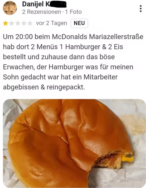 Un client a primit un burger deja mușcat, în Austria: „Am fost șocat”. Reacția gigantului fast-food