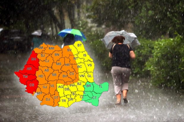 Mai multe județe se află sub cod roșu de vijelii și grindină. Rafalele de vânt vor ajunge la 100 km/h, anunță meteorologii