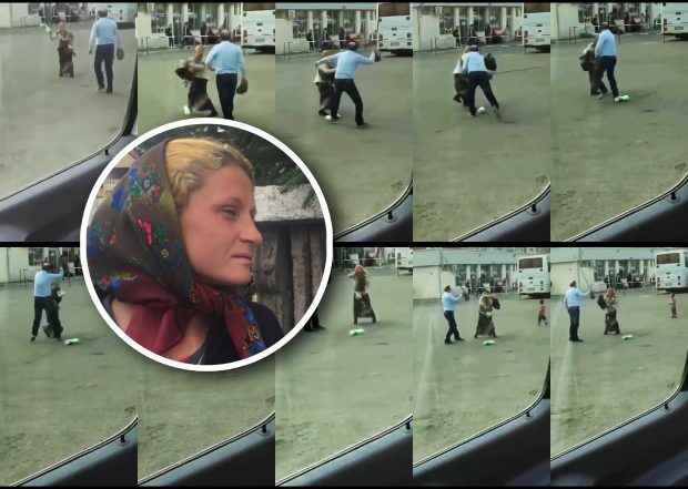 Femeia săracă bătută de un șofer de microbuz a fost condamnată la amendă sau închisoare, iar bărbatul a primit cu suspendare