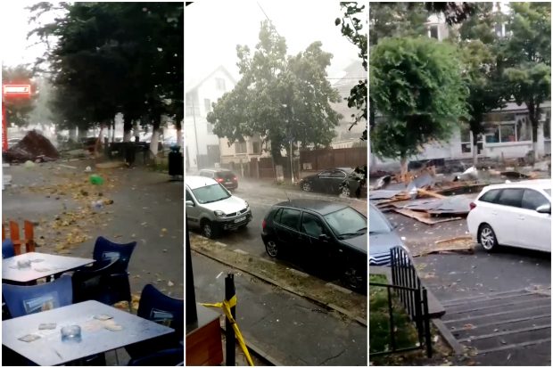 Acoperișuri luate de vânt și copaci doborâți, în Vâlcea, după ce mai multe localități au fost sub cod roșu de furtună