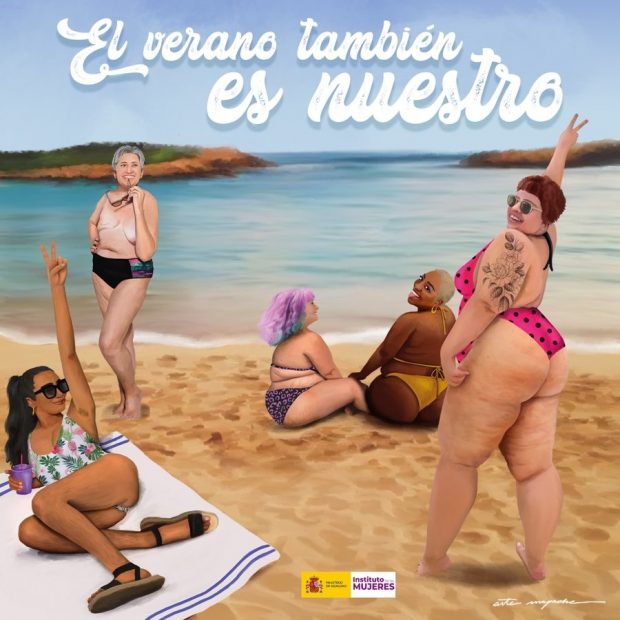 „Vara e și a noastră”. Campania unui guvern care îndeamnă femeile să meargă la plajă, indiferent de celulită și vergeturi