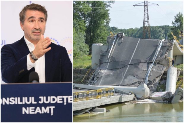 Podul prăbușit de la Luțca: Consiliul Județean Neamț a stabilit vinovatul înainte de finalizarea dosarului și își ia avocați pentru recuperarea prejudiciului