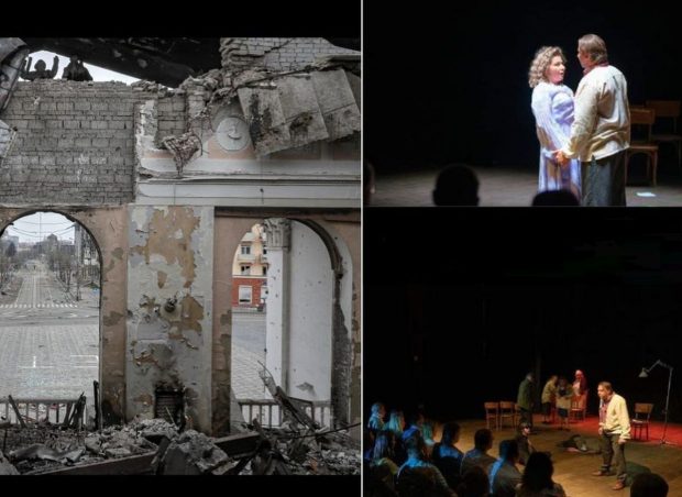 Actorii de la teatrul bombardat din Mariupol au avut prima reprezentație după atacul din martie. „Suntem în viață”