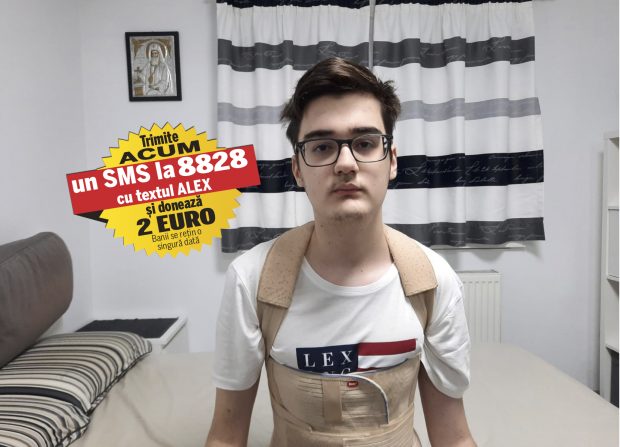 Pentru a putea lupta cu cancerul, Alex are nevoie de 8.000 de euro lunar. Băiatul, care a învins de trei ori maladia, trebuie să urmeze un program de investigații post-imunoterapie de lungă durată