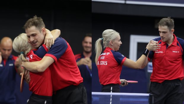 Berni Szocs și Ovidiu Ionescu, în finala de dublu mixt de la Europenele de tenis de masă. Când are loc meciul pentru aur