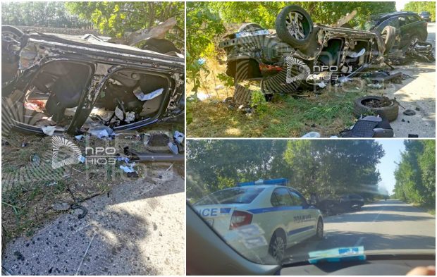 Două mașini românești, distruse de un șofer ucrainean, în Bulgaria. Doi morți și trei răniți grav, printre care și un copil de 8 ani