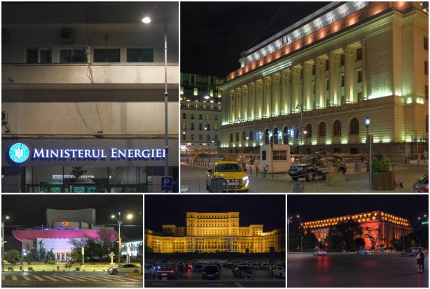 Economie la curent, doar în declarații. Instituțiile publice din România sunt luminate ca la festival