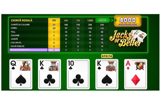 Jacks or Better: Jocul de video poker preferat de majoritatea pasionaților din România