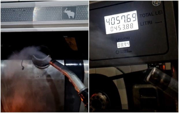 400 de litri de aer a băgat în rezervor în loc de motorină un șofer de TIR, la o benzinărie din Argeș | VIDEO