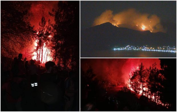 Incendiu puternic în Thassos, insula grecească preferată de români. Mesaj de alertă, trimis turiștilor – VIDEO