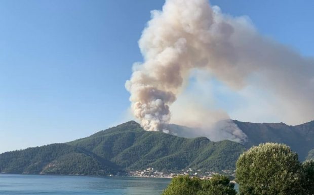Un pensionar este acuzat că a provocat incendiile de vegetație din Thassos. Ce au găsit polițiștii în mașina sa