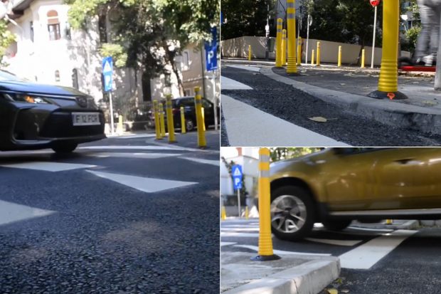Imagini cu primele intersecții supraînălțate din Sectorul 1. Clotilde Armand spune că sunt o premieră în București | VIDEO
