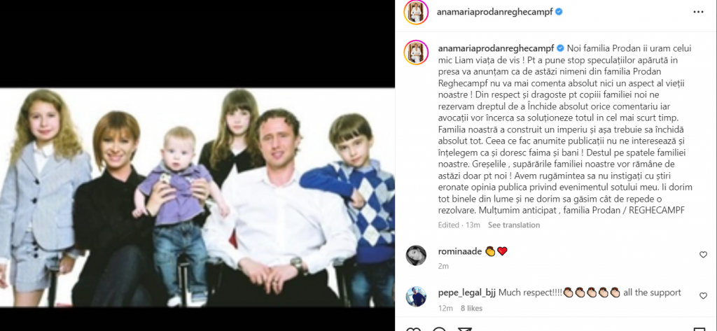 Laurențiu Reghecampf și Corina Caciuc își botează astăzi băiețelul. Ce mesaj i-a transmis Anamaria Prodan micuțului Liam