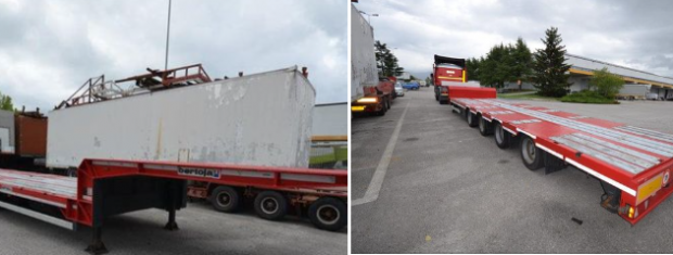 O remorcă furată din Italia a fost văzută în drum spre România, tractată de un DAF de Dâmbovița