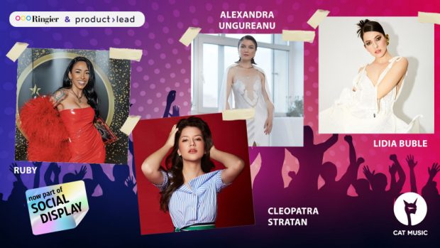 Lidia Buble, Alexandra Ungureanu, Ruby si alti artisti renumiti ai casei de discuri Cat Music se alatura soluției Social Display, construită de Ringier Romania împreună cu ProductLead, pentru a face legătura dintre artiști și public