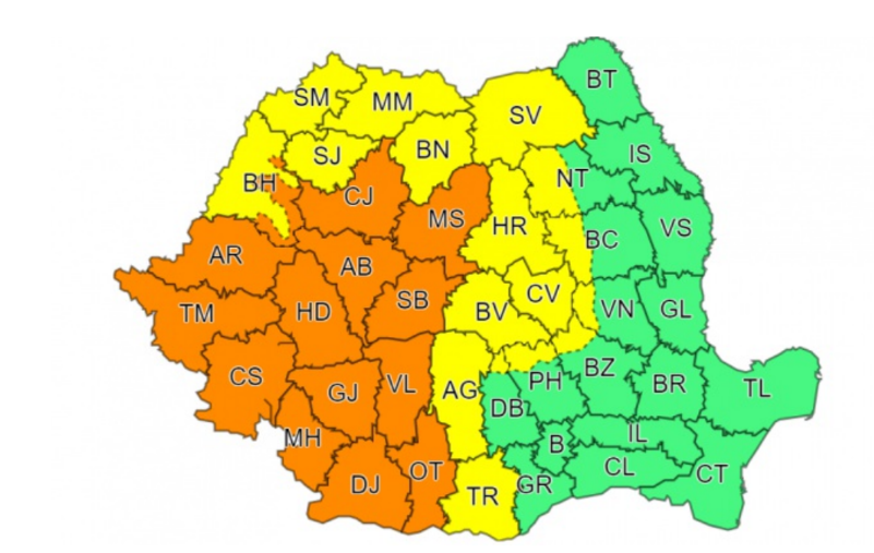 Avertizările Meteo, Prelungite De Meteorologi. Zonele Vizate Acum De ...