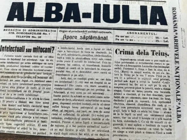 Crima care a zguduit Alba Iulia și Teiușul, în perioada interbelică: De ce a fost ucis un jurnalist în clădirea unei bănci