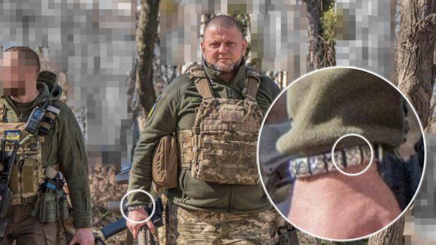 Propaganda rusă a scris că șeful armatei ucrainene poartă o brățară cu o svastică, ucrainenii afirmă că este un trucaj
