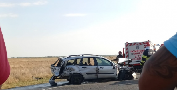 Șase răniți în urma unui accident în Buzău. Una dintre mașinile implicate era o ambulanță