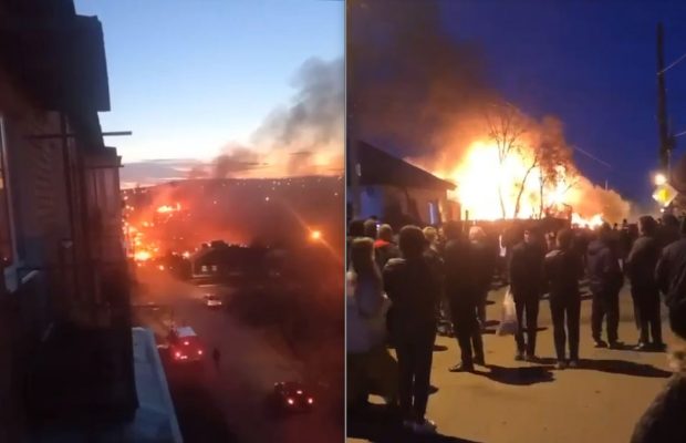 Un avion militar s-a prăbușit peste o clădire rezidențială din orașul rus Irkuțk. Cei doi piloți ai aeronavei au murit