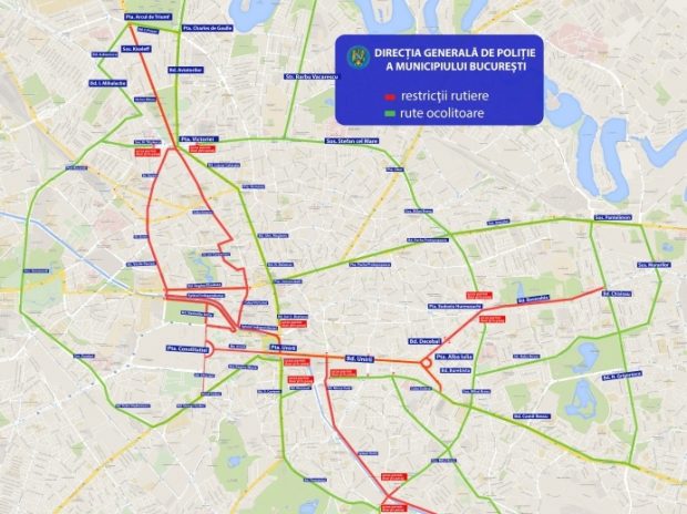 Trafic serios în București, până în această seară. Care sunt zonele închise pentru șoferi