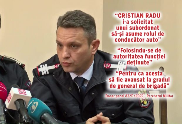 Generalul Cristian Radu, șeful IGSU care a ascuns filmările de la Colectiv, este cercetat penal pentru că și-a pus șoferul să-și asume, în locul lui, un accident 