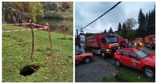Cum arată fisura care s-a format în barajul lacului Tăul Mare din Roșia Montană. Soluțiile găsite de autorități