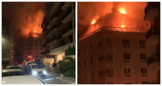 Incendiu la acoperișul unui apartament de tip penthouse de pe Șoseaua Nordului. Intervin pompierii