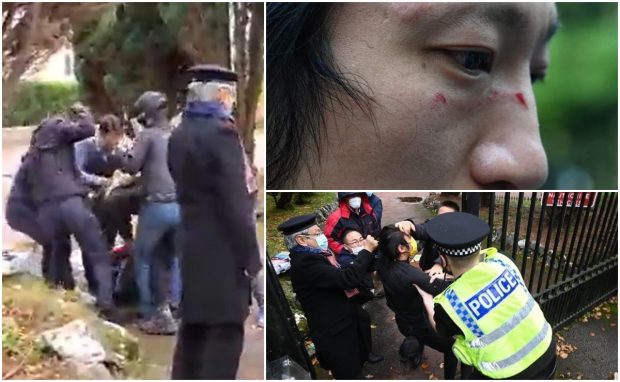 Un protestatar din Hong Kong a fost luat de pe stradă, dus în curtea consulatului Chinei și bătut, la Manchester