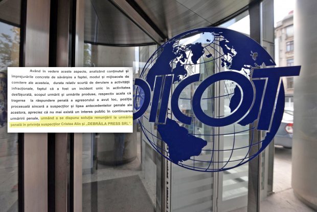După ce a blocat activitatea unei redacții din Brăila, DIICOT renunță la urmărirea penală, recunoscând că publicarea articolului a dus la arestarea unui agresor